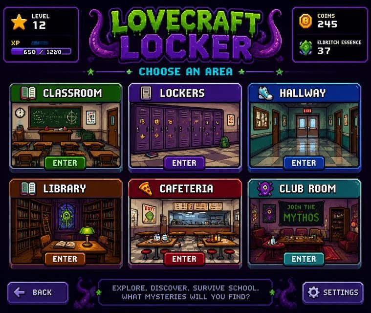 Lovecraft Locker 校园地图 画面 3